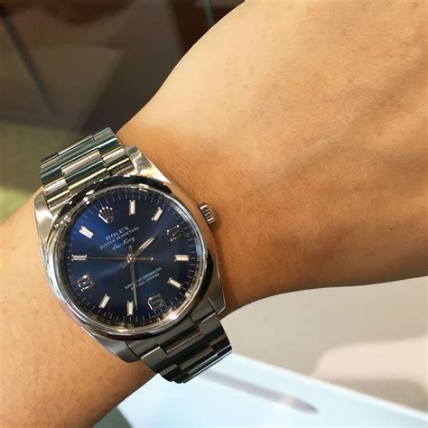 rolex air king blau preis|Rolex Air-King model 114200.